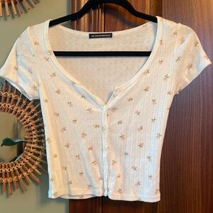 Brandy Melville Floral Top One Size